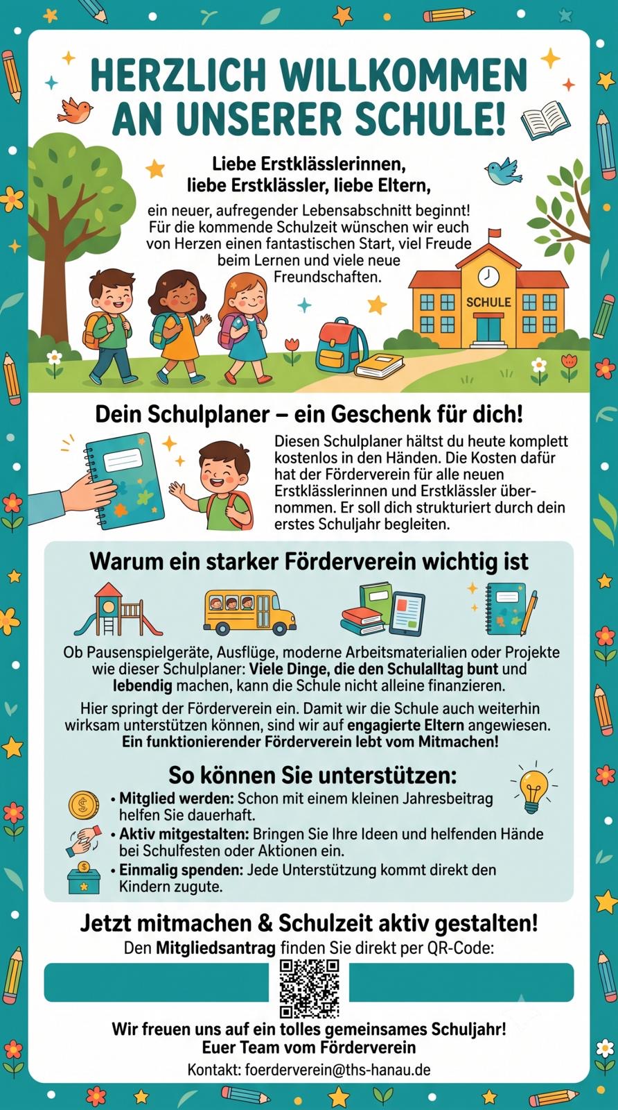 Willkommensflyer zur Einschulung 2026
